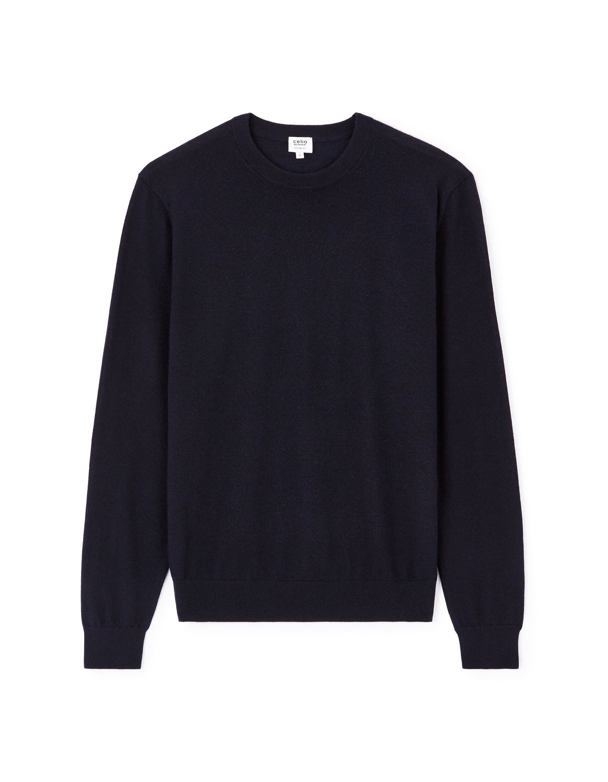 100% Merino Wool Crew Neck Sweater - Navy - Runner
