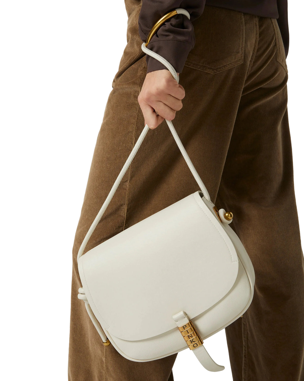 PINKO SADDLE MINI Shoulder bag with brand logo clasp PB57