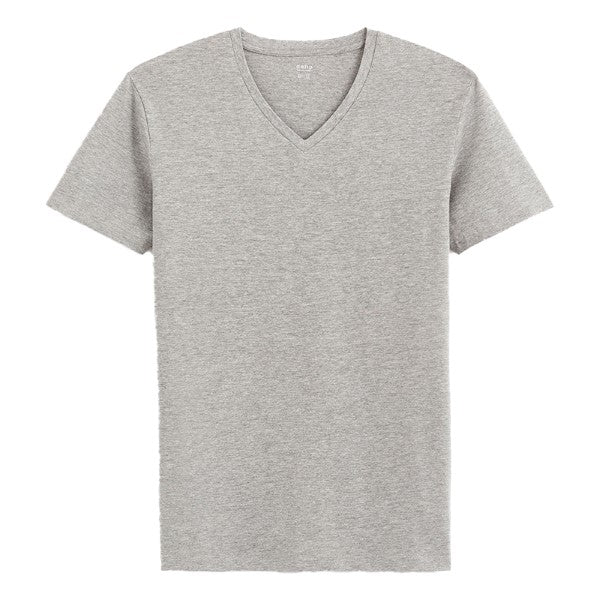 CELIO Slim V-Neck T-Shirt In Stretch Cotton