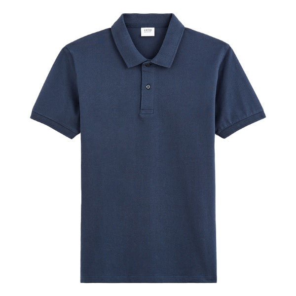 CELIO Straight Pique Cotton Polo Shirt