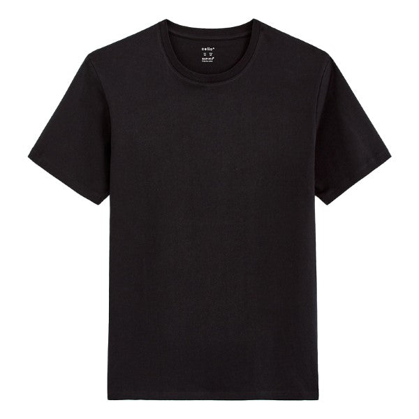 CELIO 100% Cotton Straight Crew Neck T-Shirt