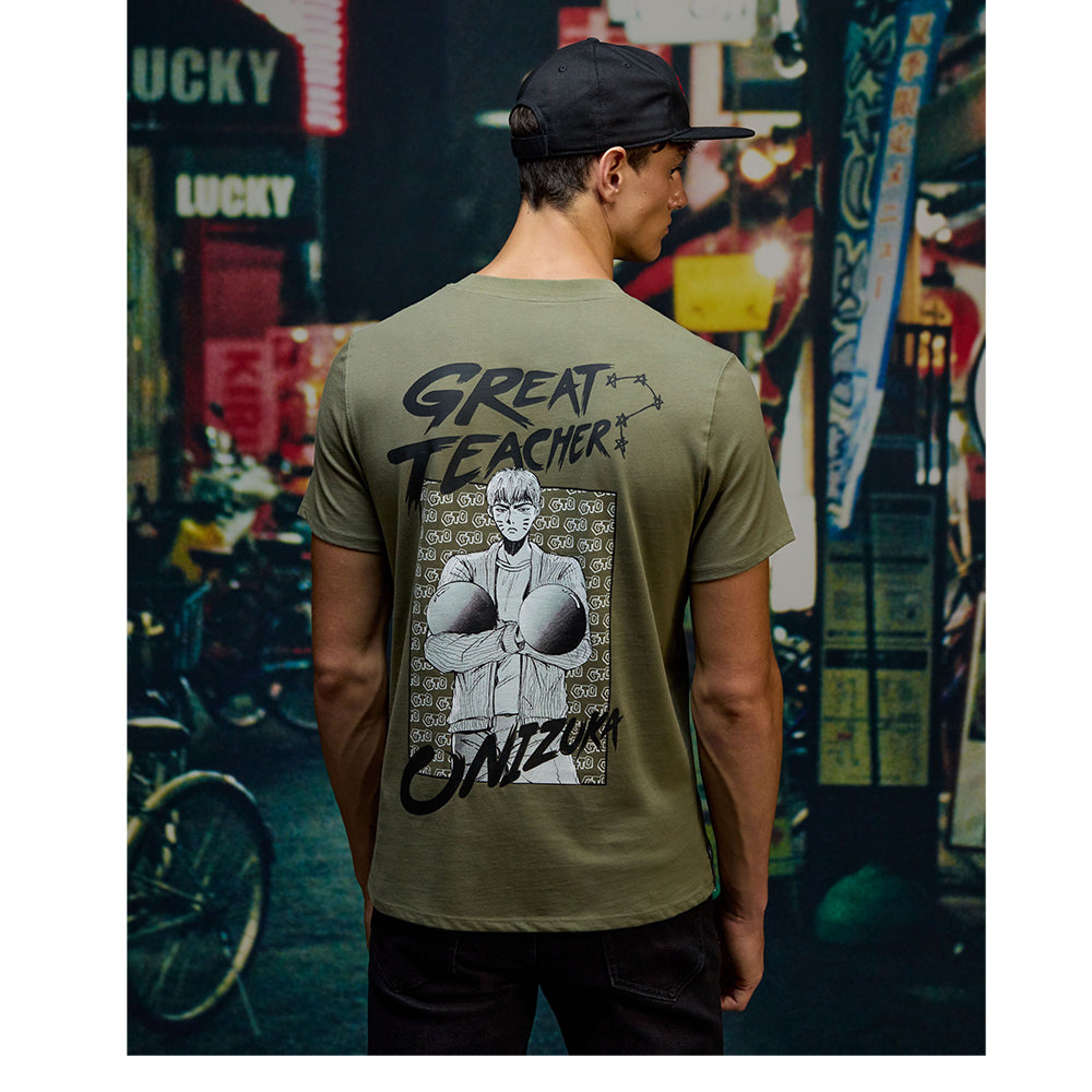 Gto - Eikichi Onizuka Khaki T-Shirt