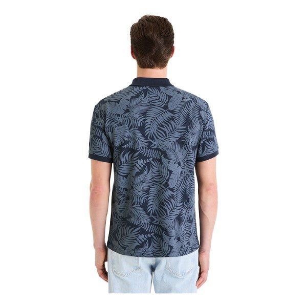 CELIO Regular Pique Polo Shirt In Printed Cotton
