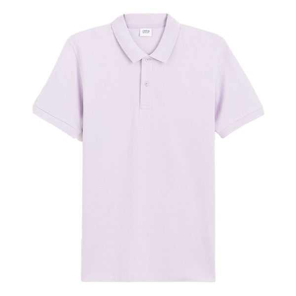 CELIO Straight Cotton Pique Polo Shirt
