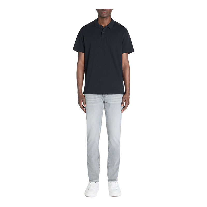 Regular Cotton Blend Polo Shirt - Navy
