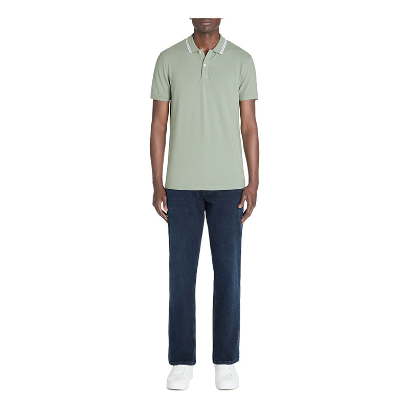 Slim Stretch Cotton Polo Shirt - Gray