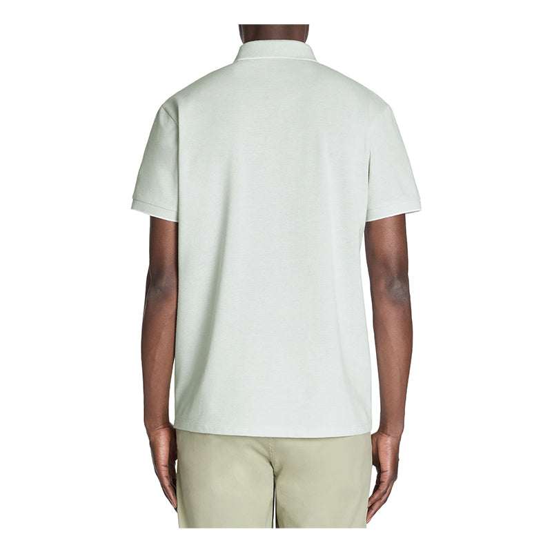 Regular Cotton Blend Polo Shirt - Mineral Green