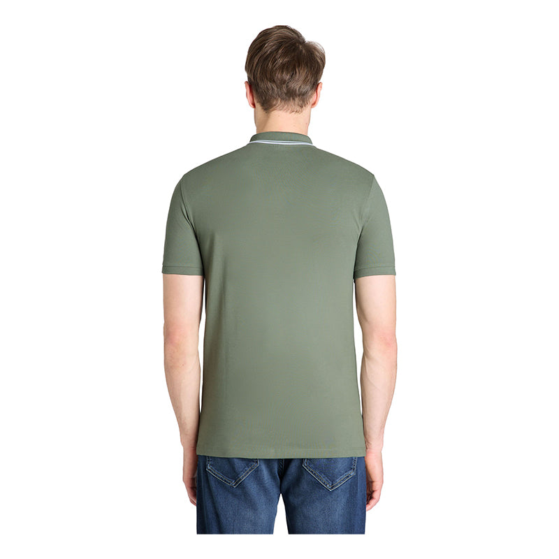 Slim Stretch Cotton Polo Shirt - Light Green