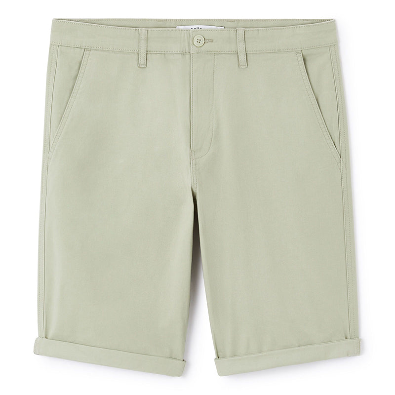 Stretch Cotton Bermuda Shorts - Khaki