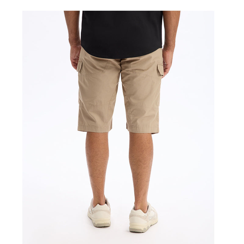 100% Cotton Bermuda Shorts - Beige