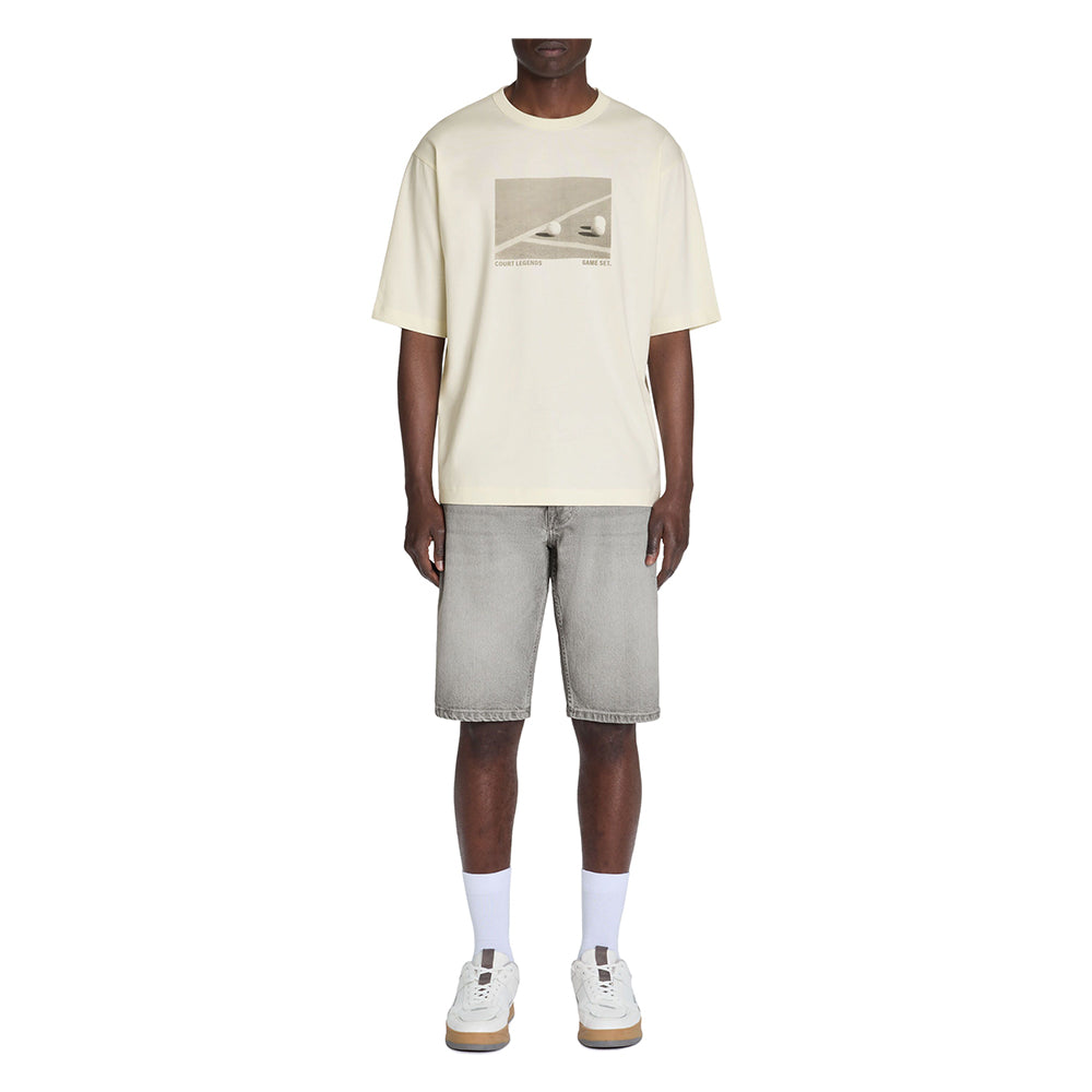 Bermuda Shorts In Stretch Cotton Denim - Gray