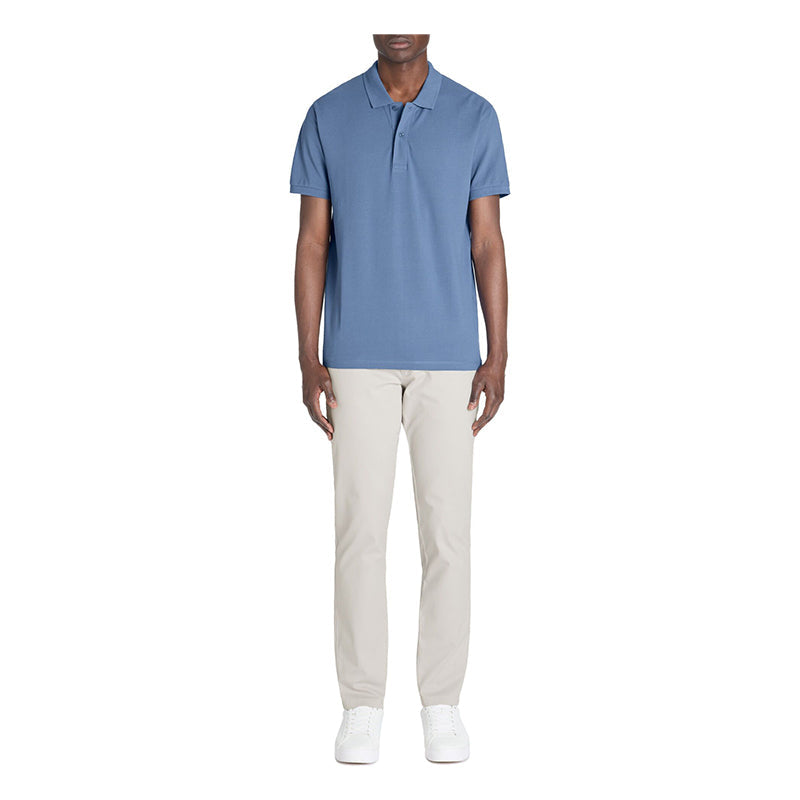 Teone Pique Poloshirt Blue