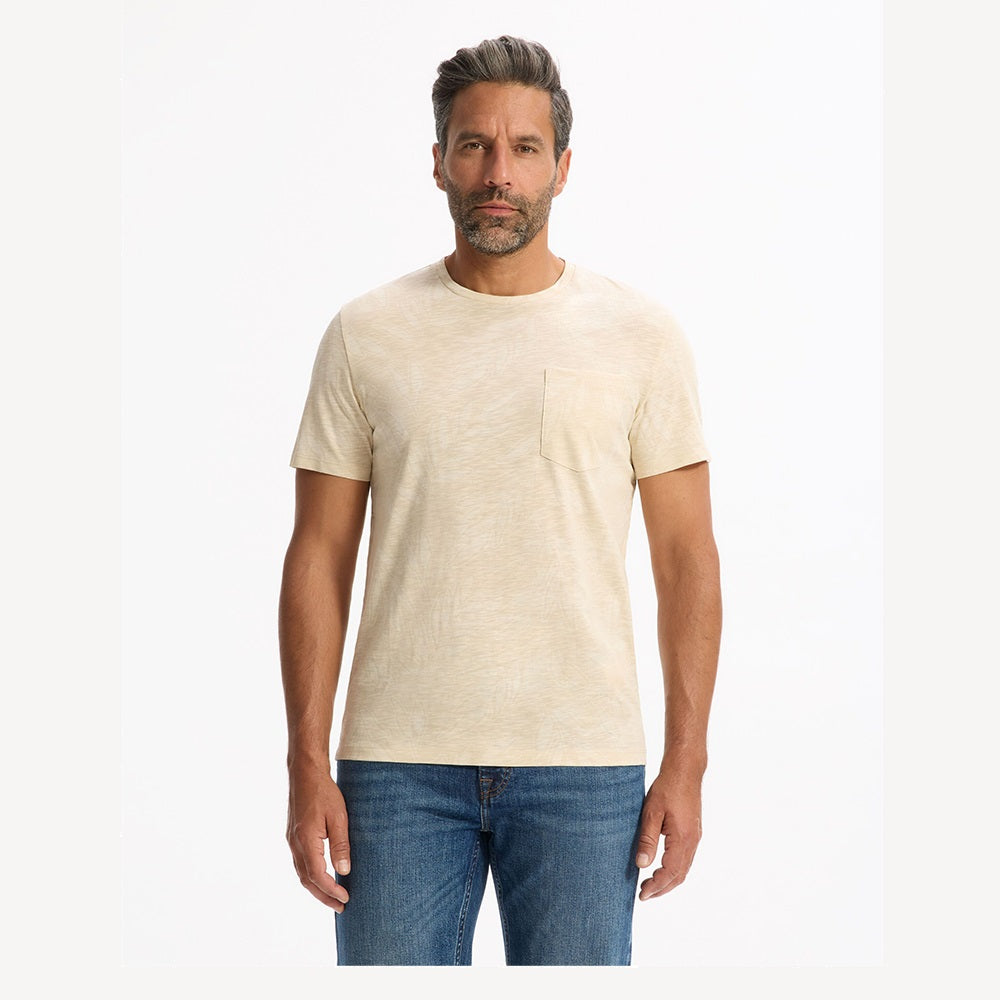 Straight Round Neck T-Shirt 100% Cotton - Beige