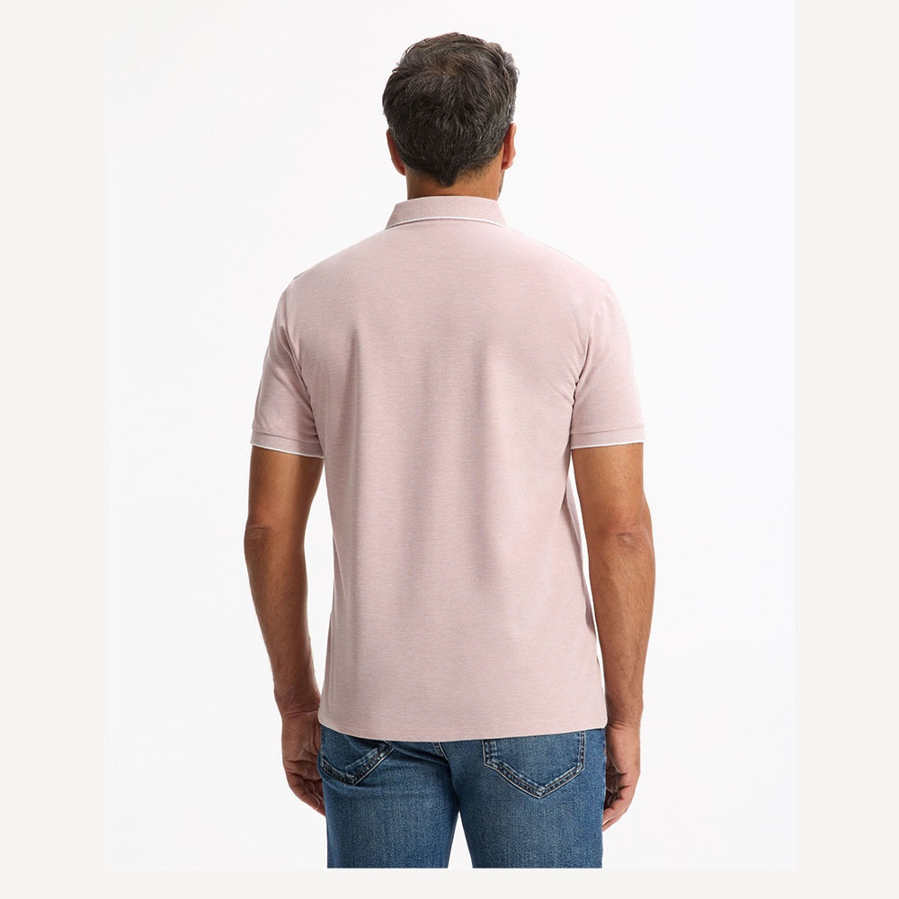 Regular Cotton Blend Polo Shirt - Pink