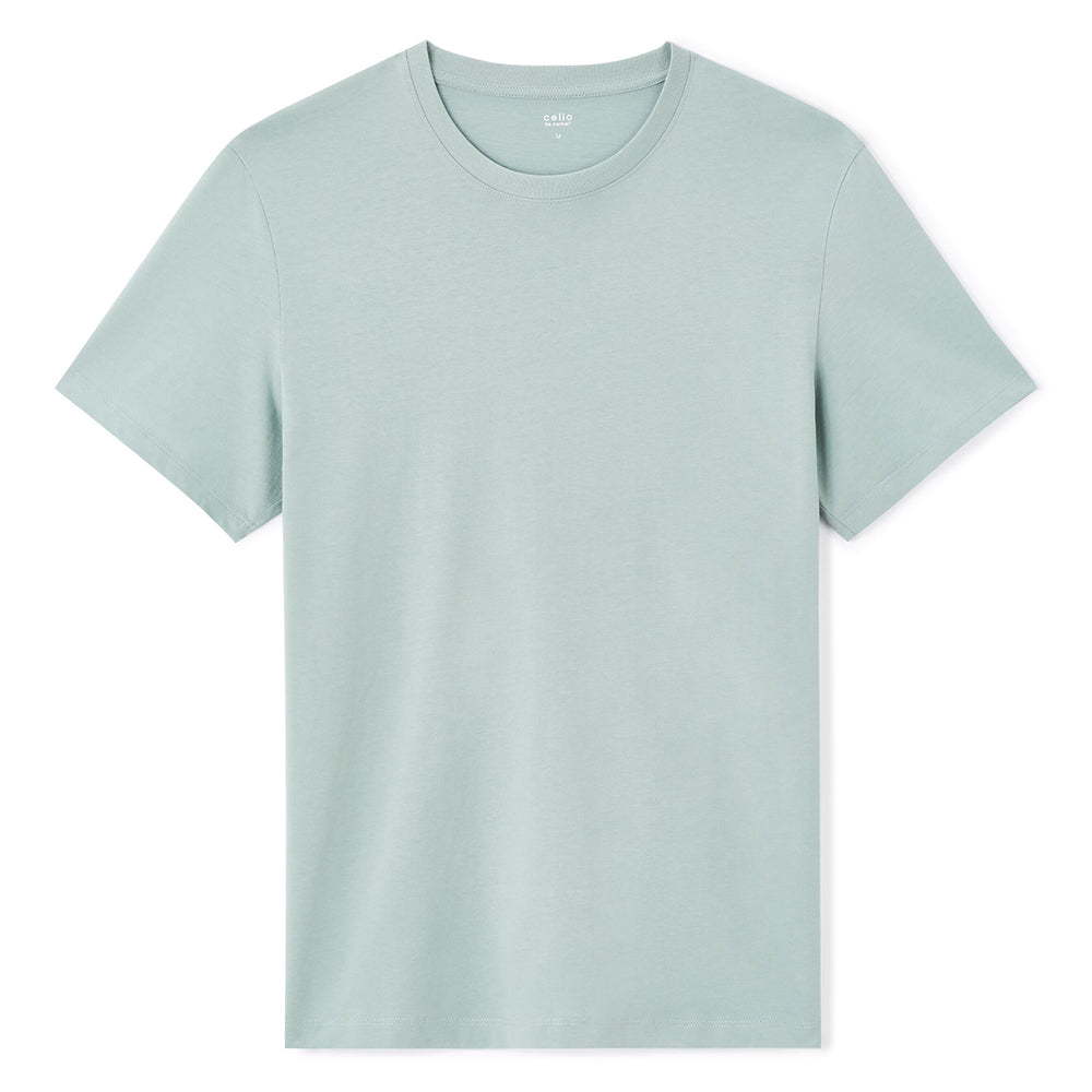 Straight Round Neck T-Shirt 100% Cotton - Green