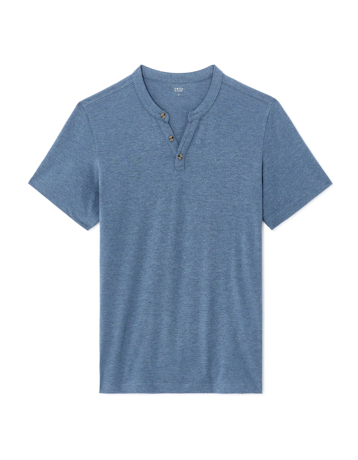Regular Tunisian-Collar Blended T-Shirt