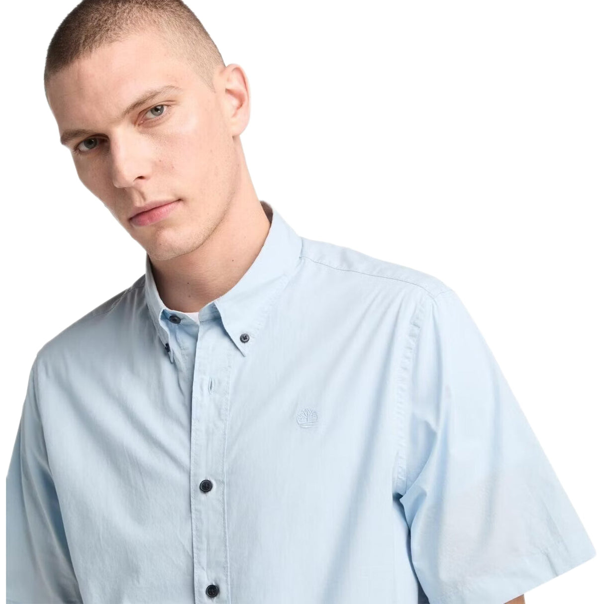 Short Sleeve Stretch Poplin Shirt