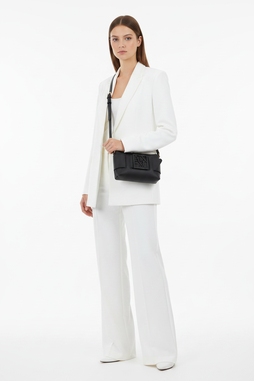 ARMANI EXCHANGE Color block shoulder bag with maxi logo AXB25
