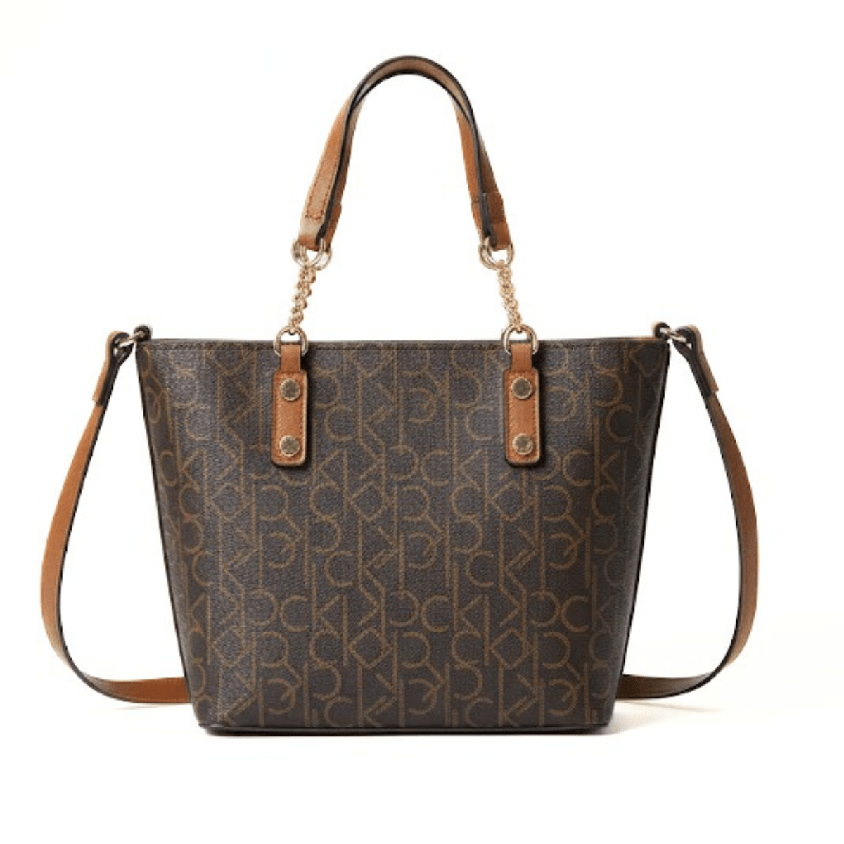 Calvin Klein Monogram Tote Bag Small Handbag Women CB107 - Runner