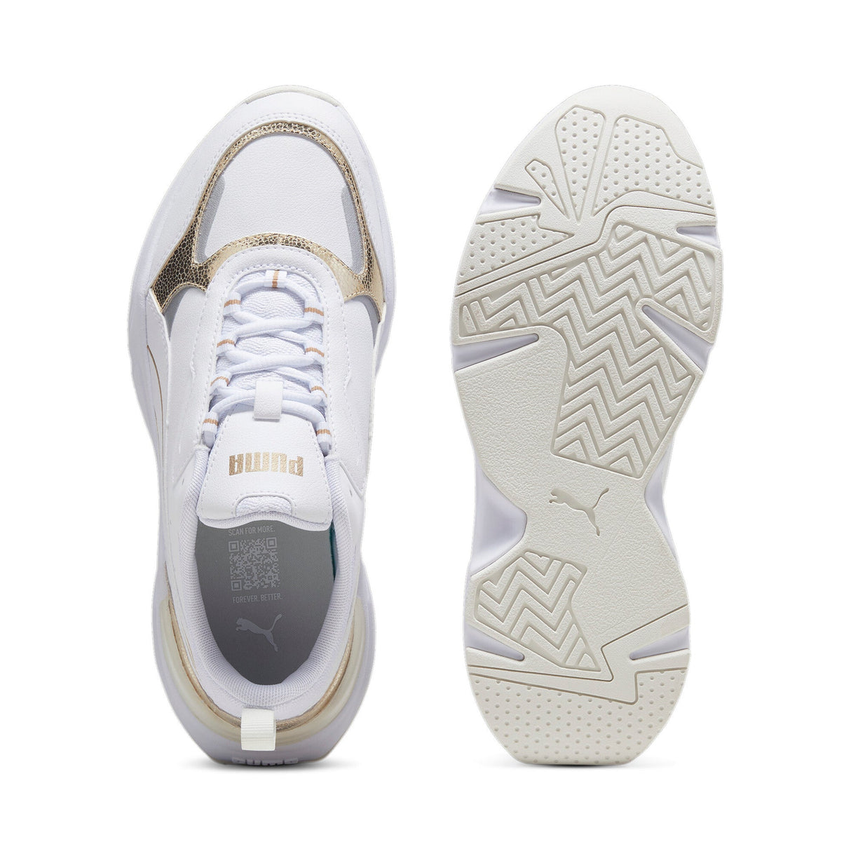 CASSIA METALLIC SHINE PUMA WHITE - PUMA GO - Runner