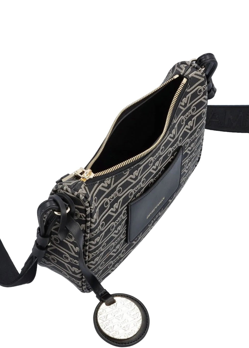 EMPORIO ARMANI Lilly Logo Nero Ecru Baguette Bag EAB19 - Runner