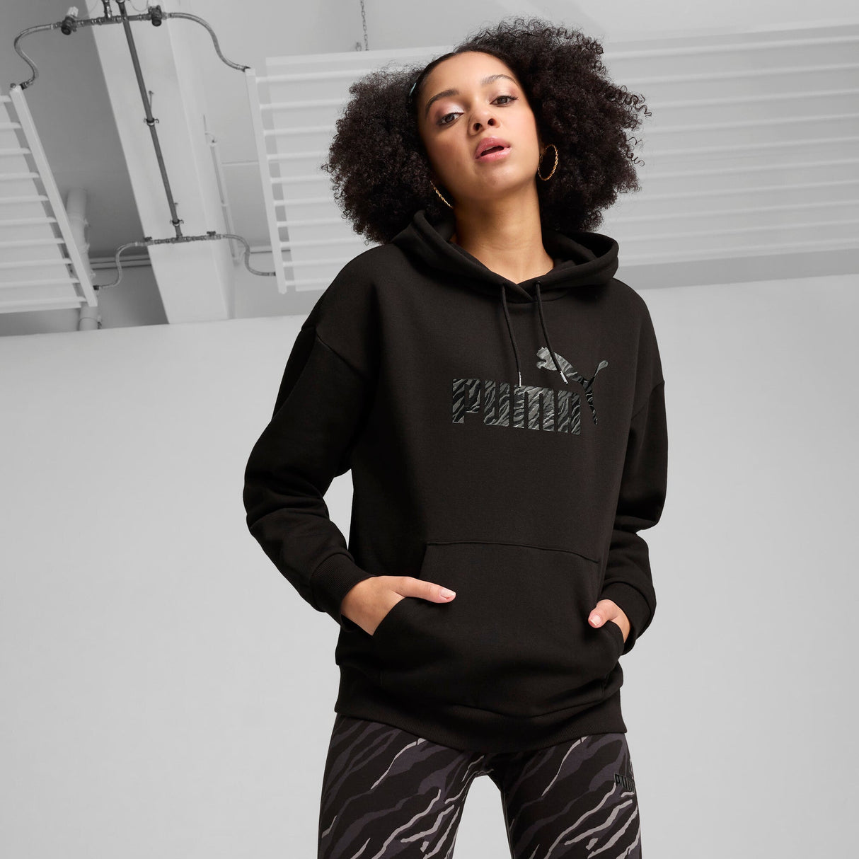 Ess+ Animal Hoodie Fl - Runner
