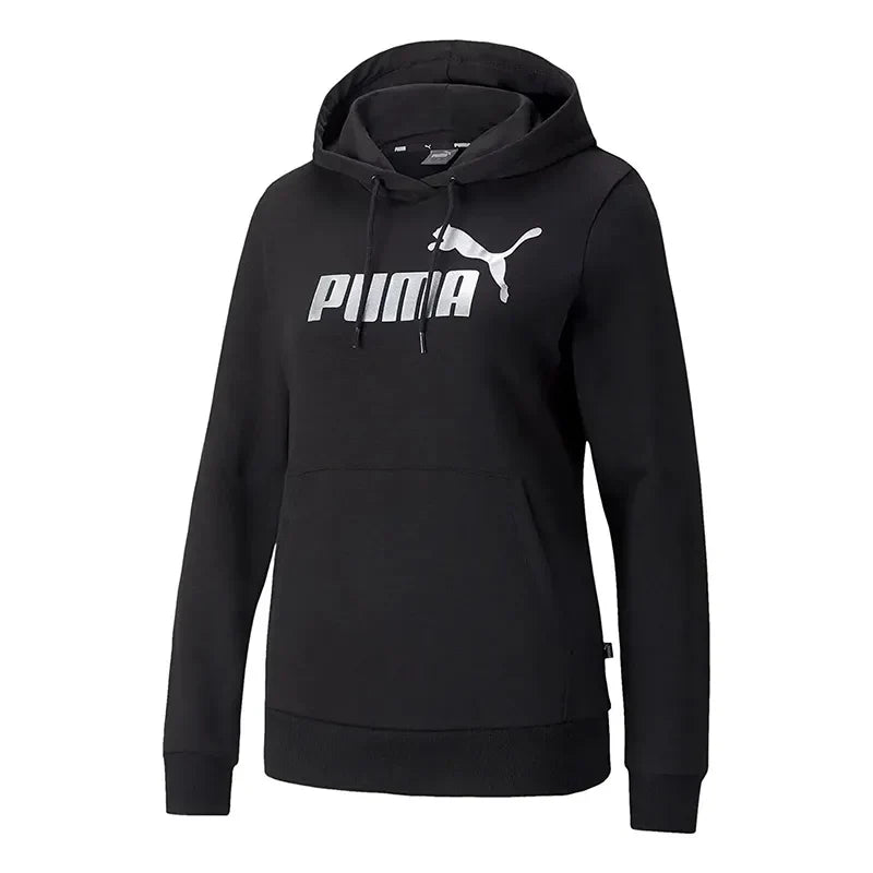 ESS+ Metallic Logo Hoodie TR Puma Black - Runner