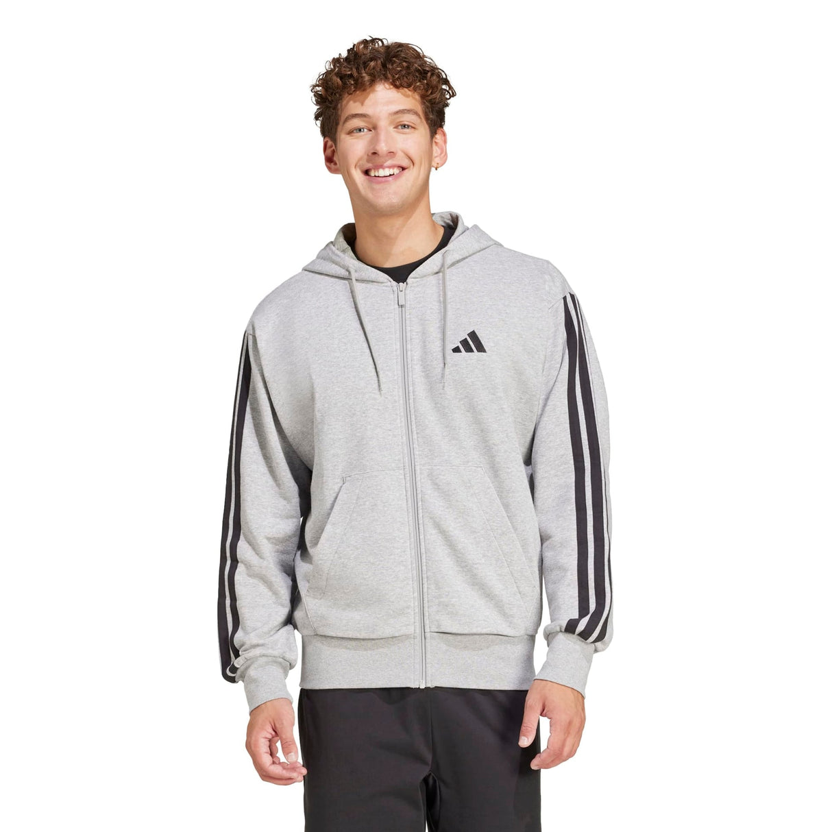 Essentials 3 - Stripes French Terry Full - Zip Hoodie - Runner