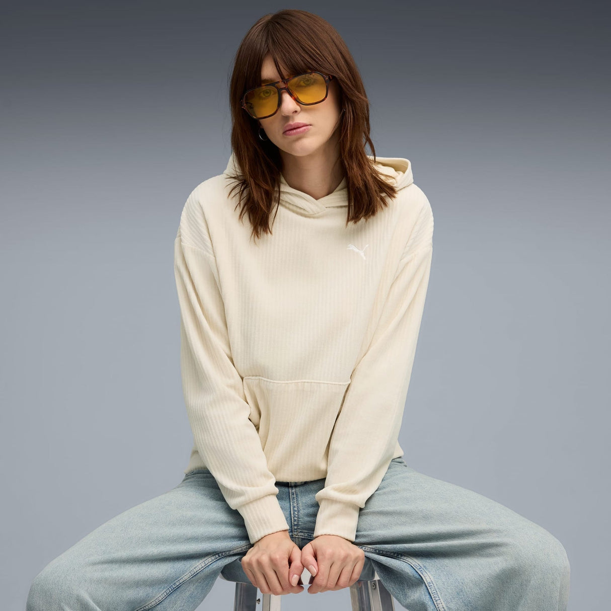 Essentials Elevated Velour Rib Hoodie Women - Runner