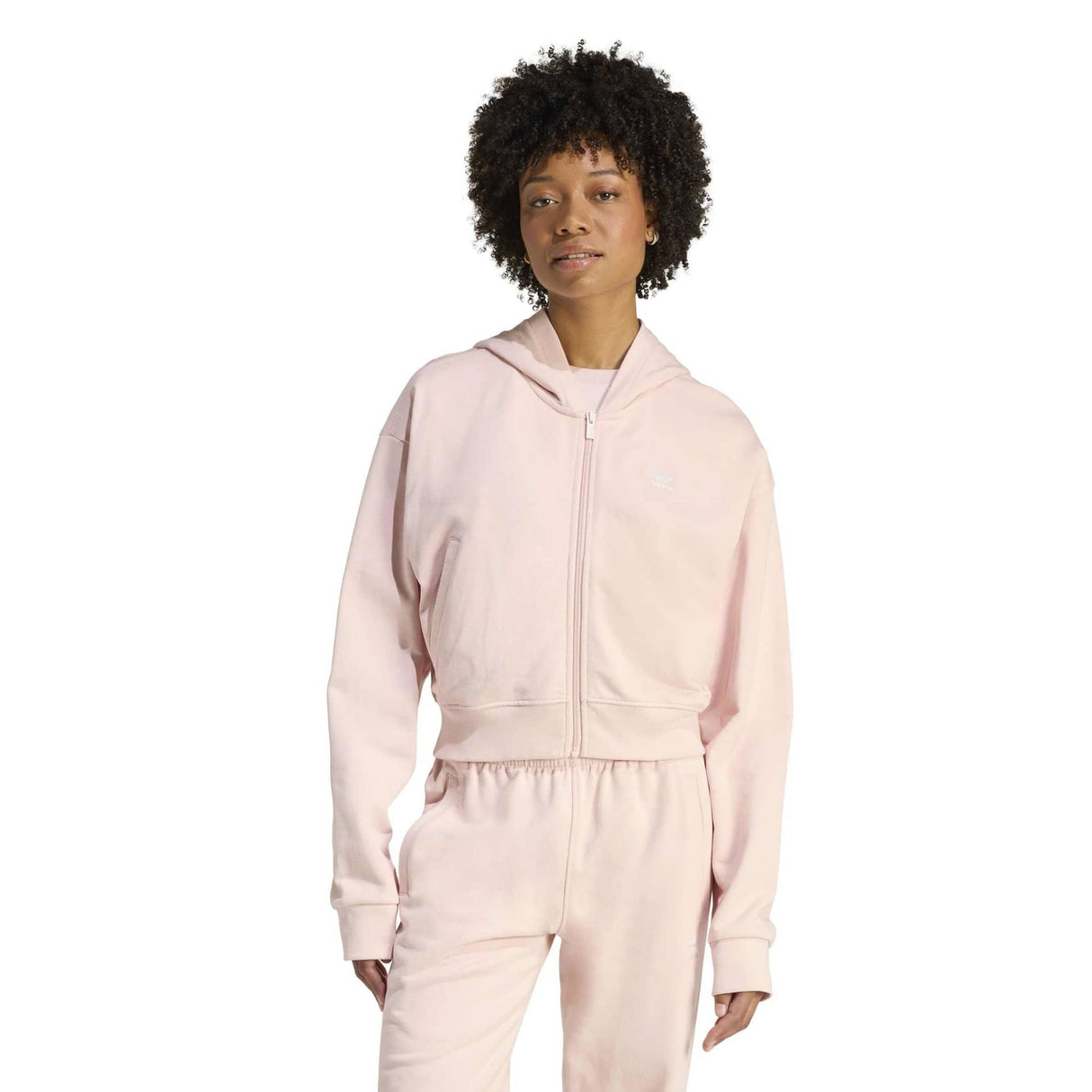 ESSENTIALS FRENCH TERRY CROPPED ZIP HOODIE - Runner