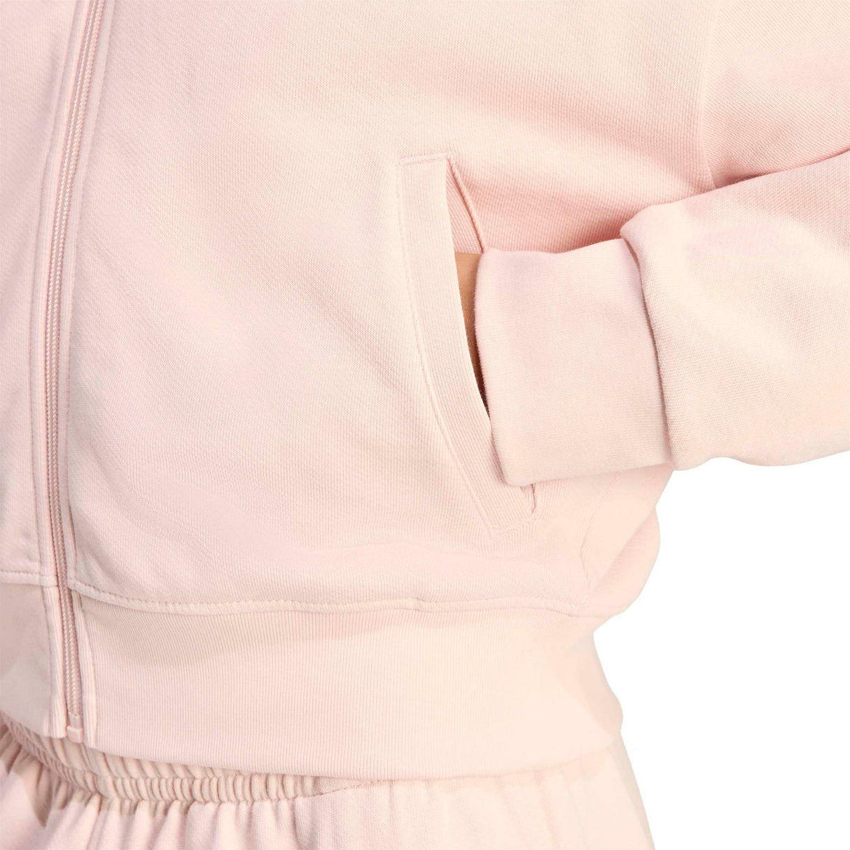 ESSENTIALS FRENCH TERRY CROPPED ZIP HOODIE - Runner
