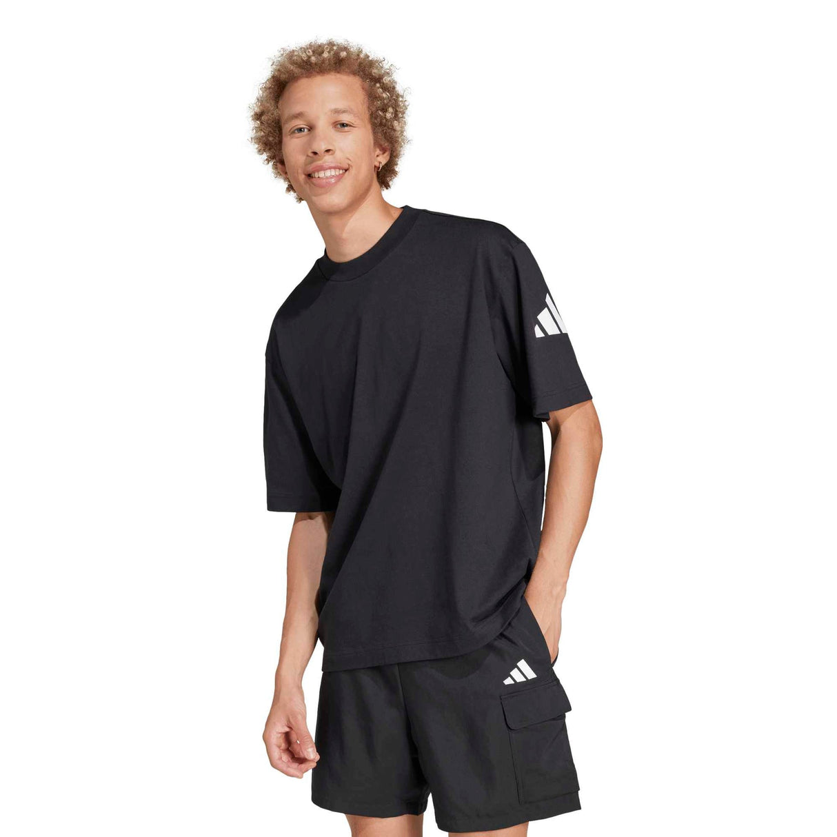 Essentials Loose Fit 3 Bar Logo T-Shirt - Runner
