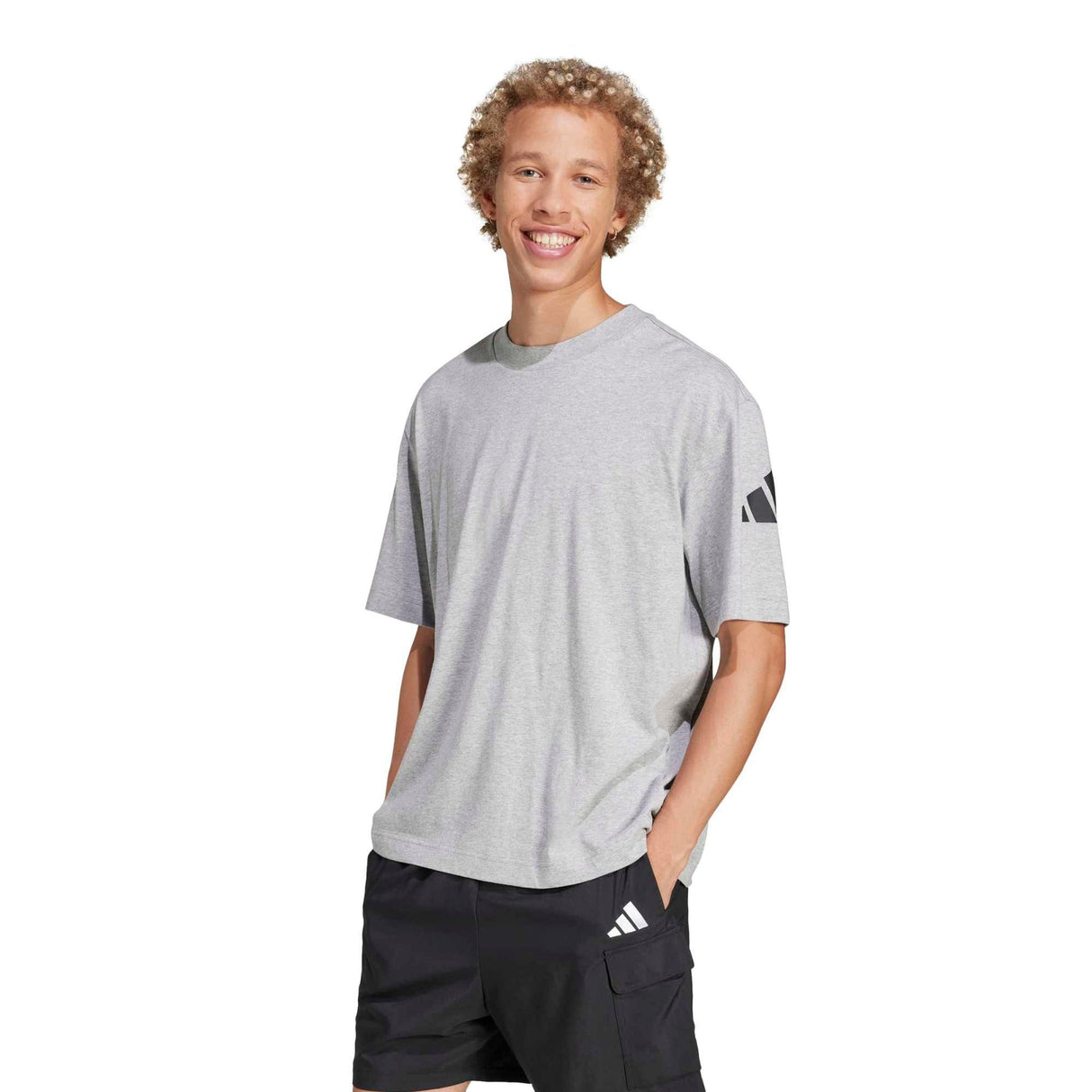 Essentials Loose Fit 3 Bar Logo T-Shirt - Runner