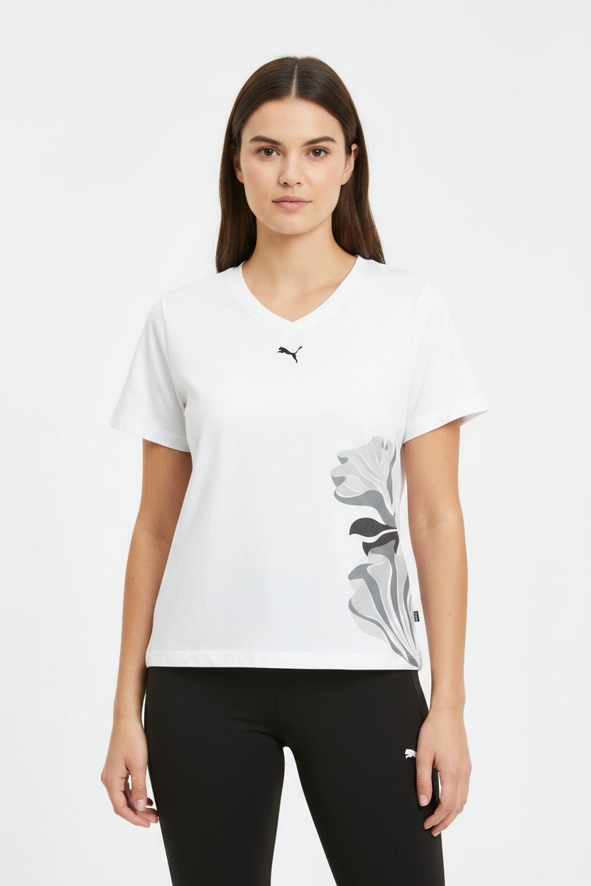FLORAL RIBBON Graphic T-shirt Women - Runner