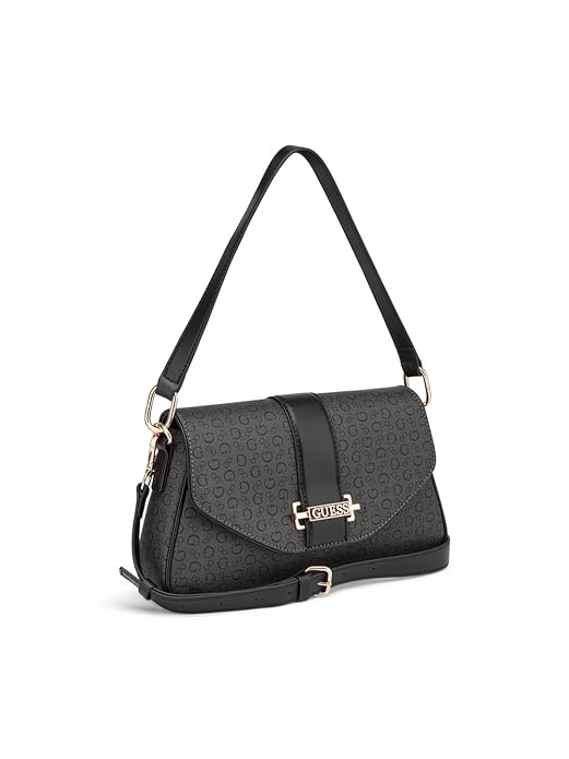 GUESS Charcoal Printed Erika Shoulder Bag GB563 - Runner