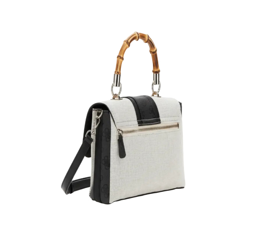 Guess Kerima Bamboo Top Handle Flap Bag GB378 - Runner