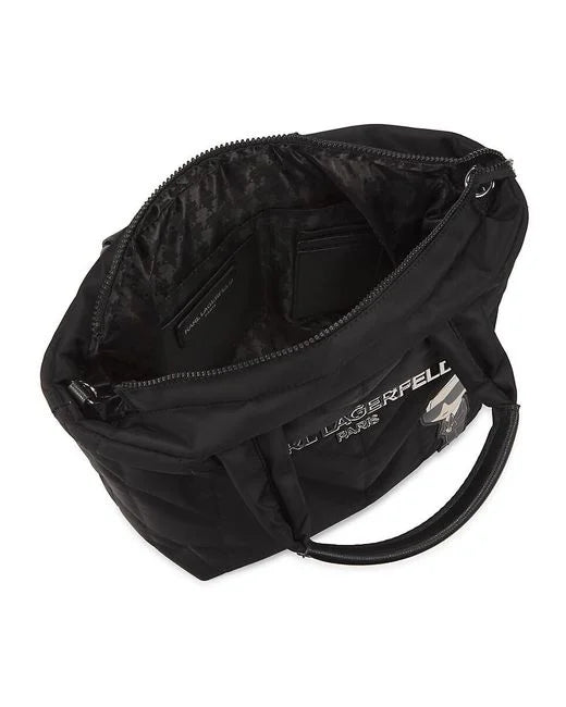 KARL LEGERFELD Women's Black Voyage Cat Sunglasses Quilted Tote Bag KB53 - Runner