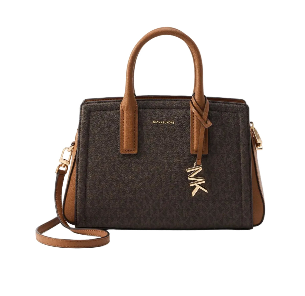 MICHAEL KORS LAILA SATCHEL - Handbag - brown Bag MK80 - Runner