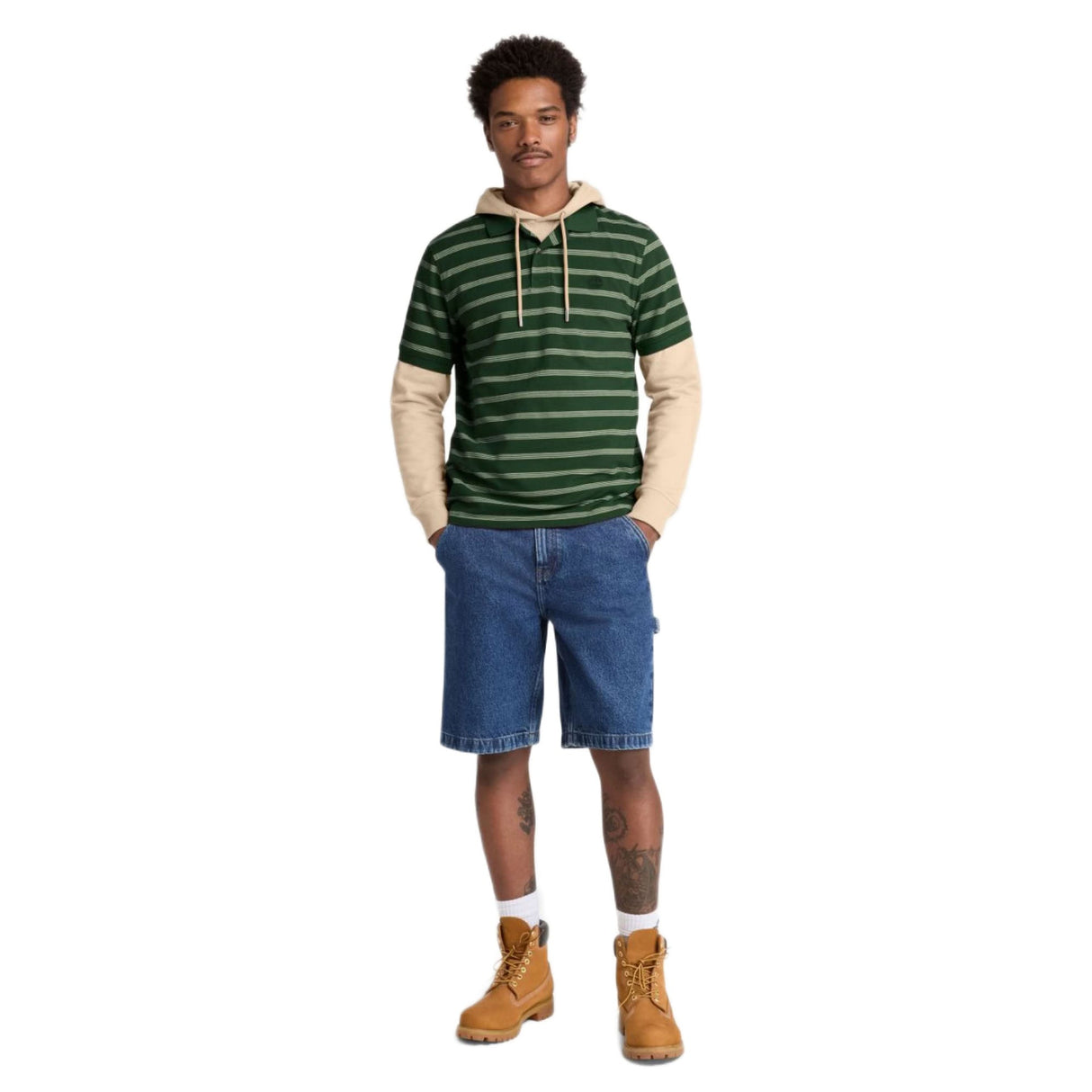 Millers River 4 Rows Stripes Short Sleeve Polo - Runner