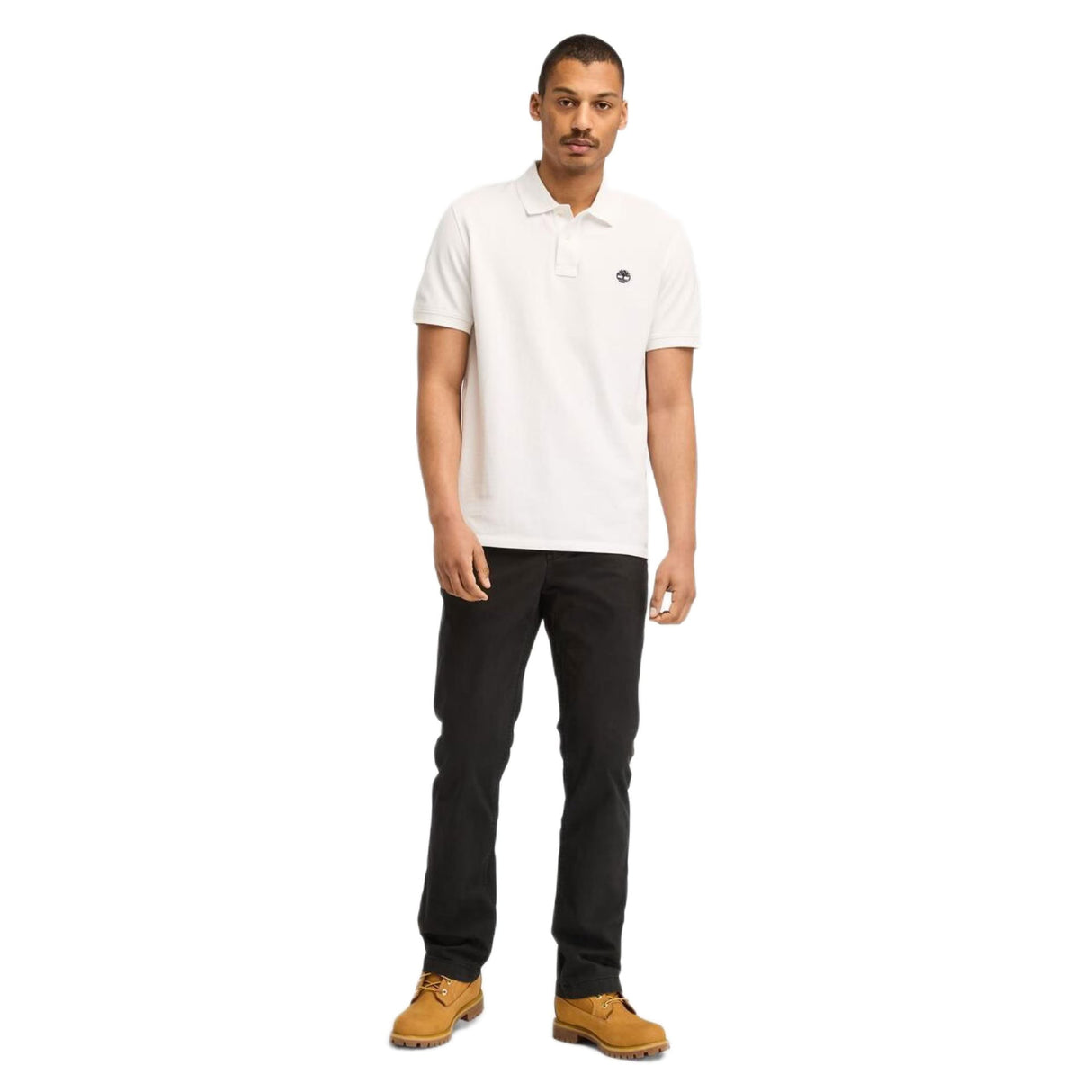MILLERS RIVER Pique Short Sleeve Polo White - Runner
