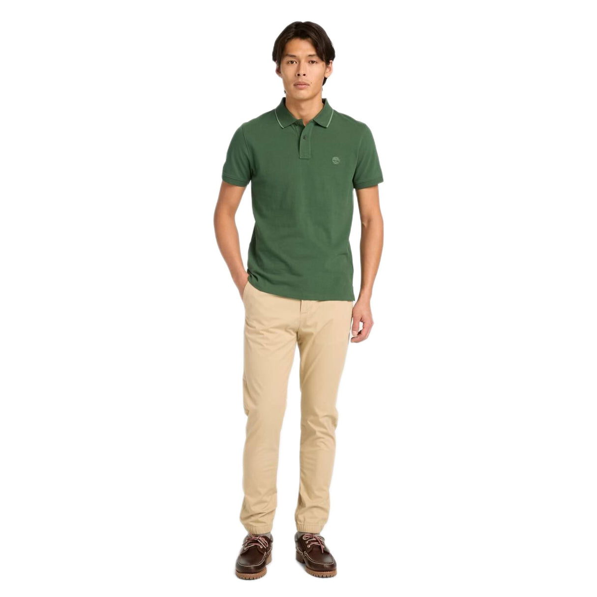 Millers River Printed Neck Short Sleeve Polo - Runner