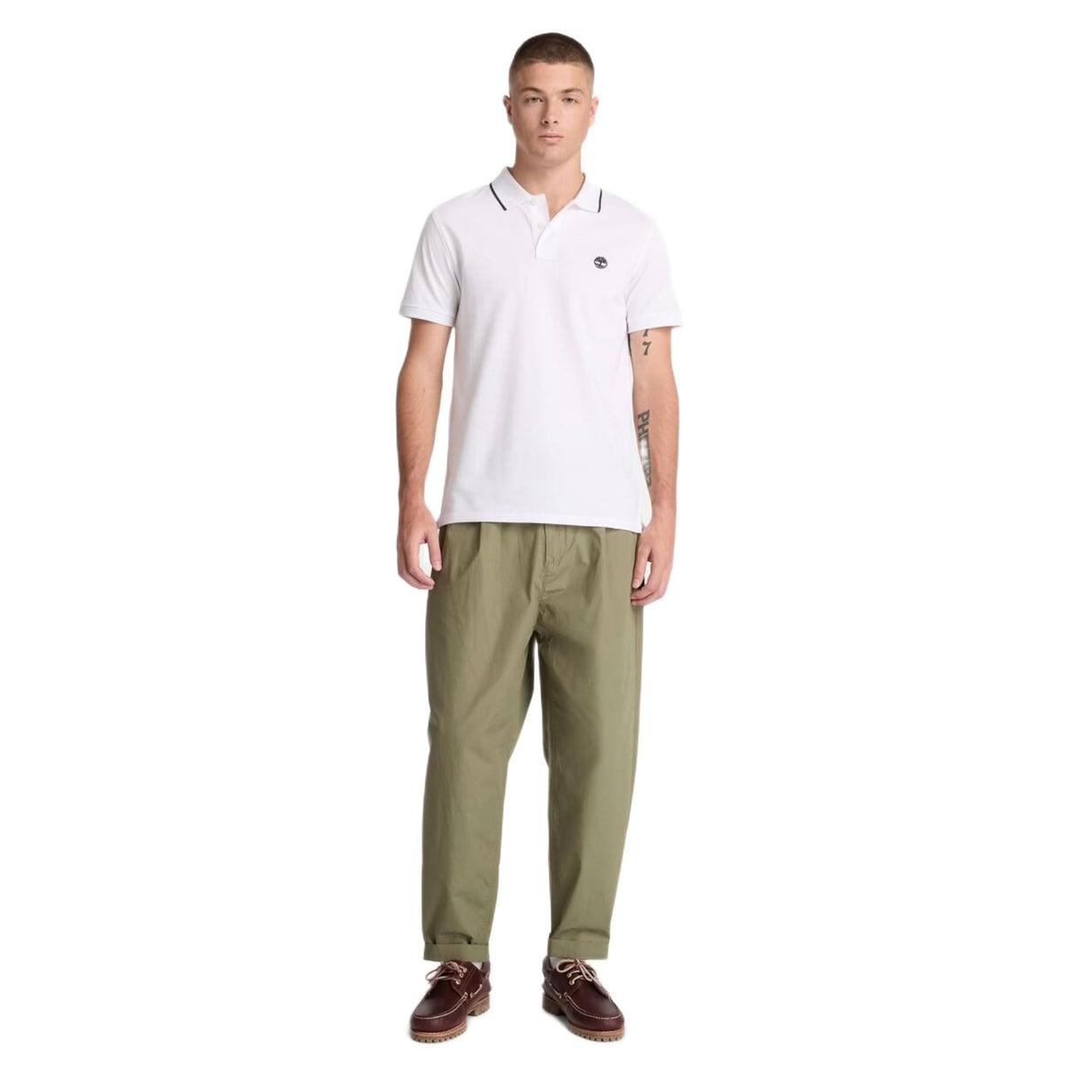 Millers River Printed Neck Short Sleeve Polo - Runner