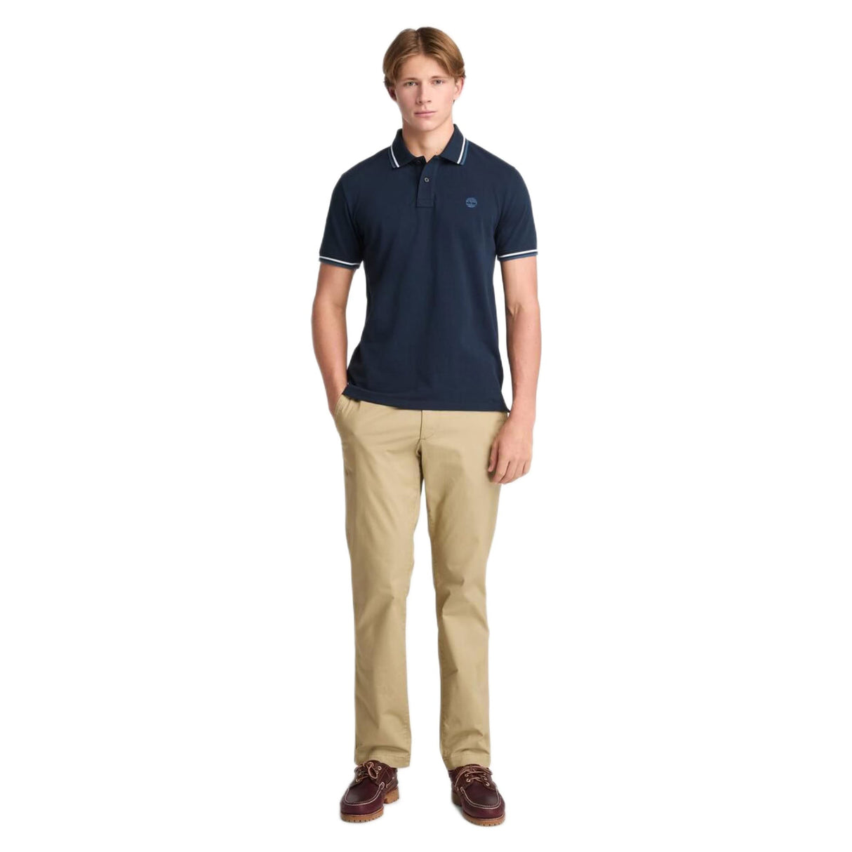 Oyster River Tipped Collar Ss Polo - Runner
