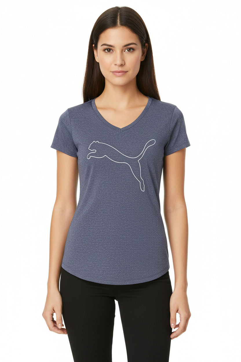 PERFORMANCE HEATHER CAT TEE W PEACOAT HE - Runner