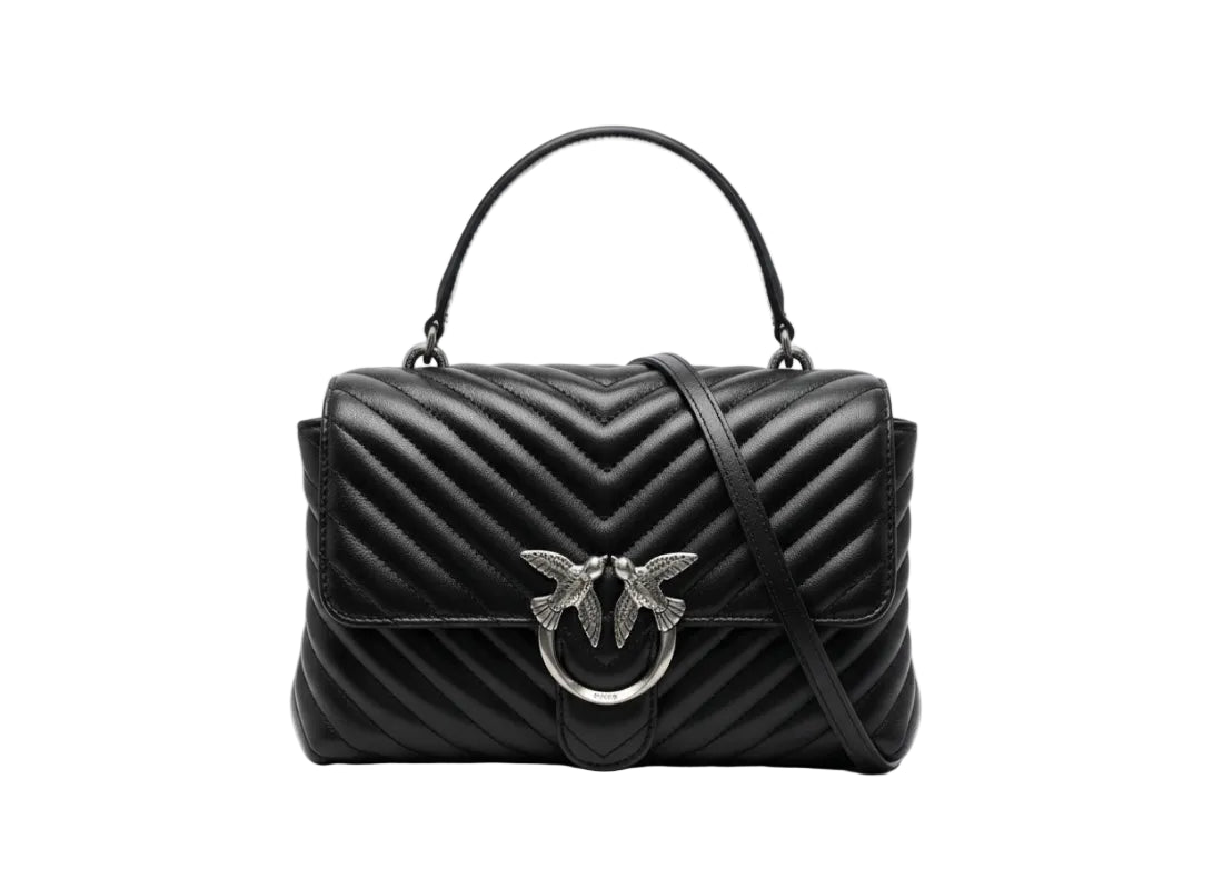 PINKO Love Lady black - Leather - Women's - Magnetic closure PB34 - Runner
