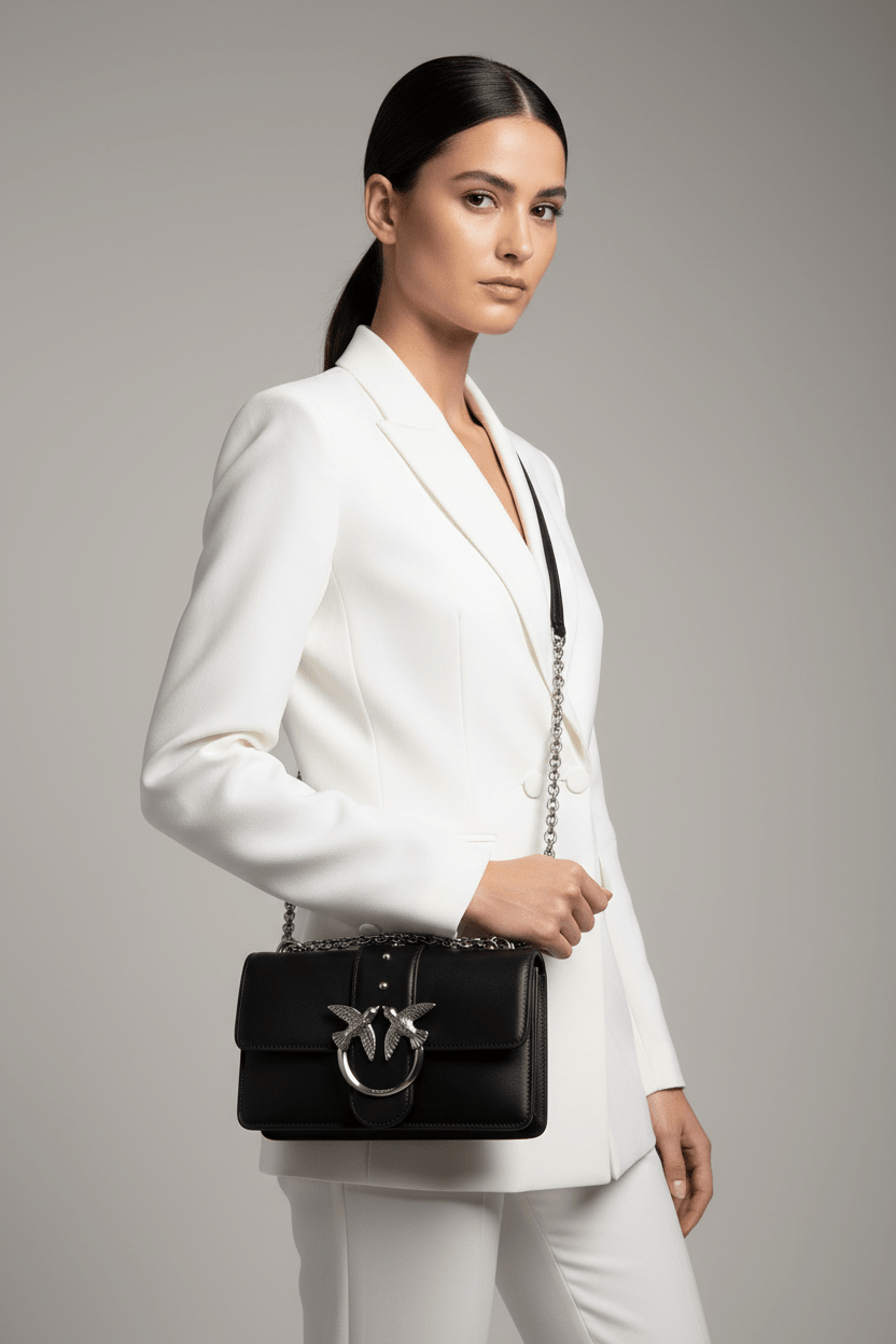 PINKO Mini Love One leather crossbody bag PB85 - Runner