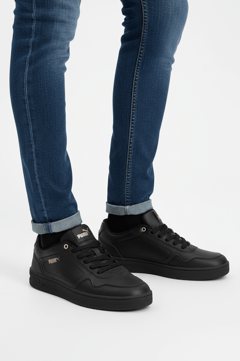 PUMACOURT CLASSY PUMA BLACK-ROSE GOLD - Runner