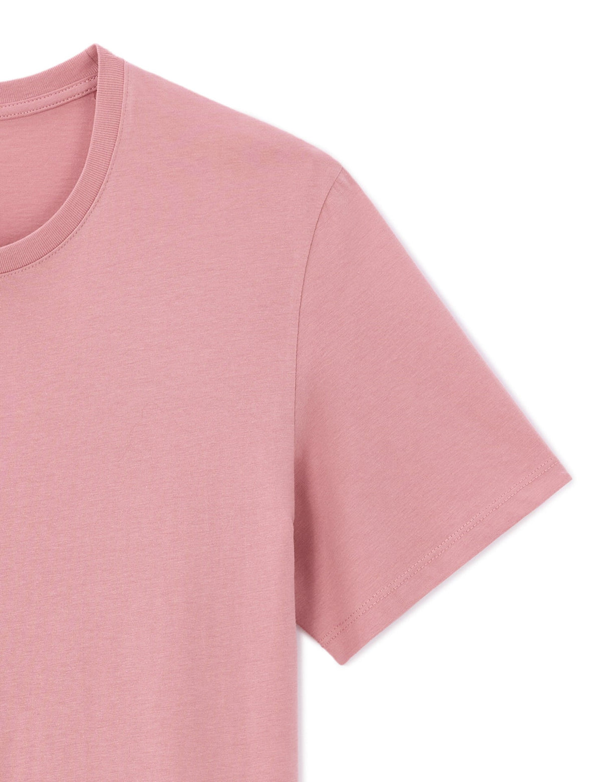 Regular round neck T-shirt 100% cotton - Dusty pink - Runner