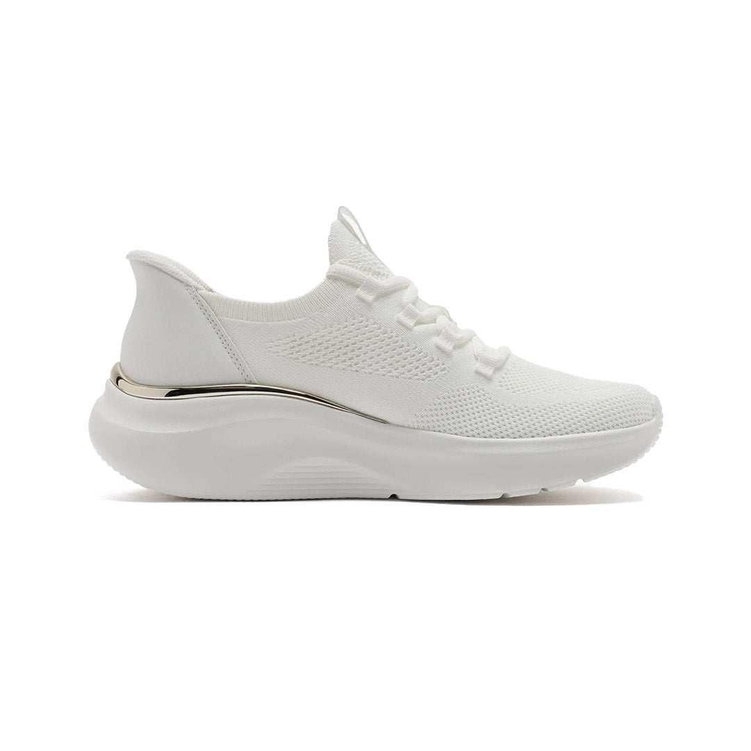SKECHERS Bobs Geo Lite Slip - On Running Shoes 117617 - WHT SKW177 - Runner