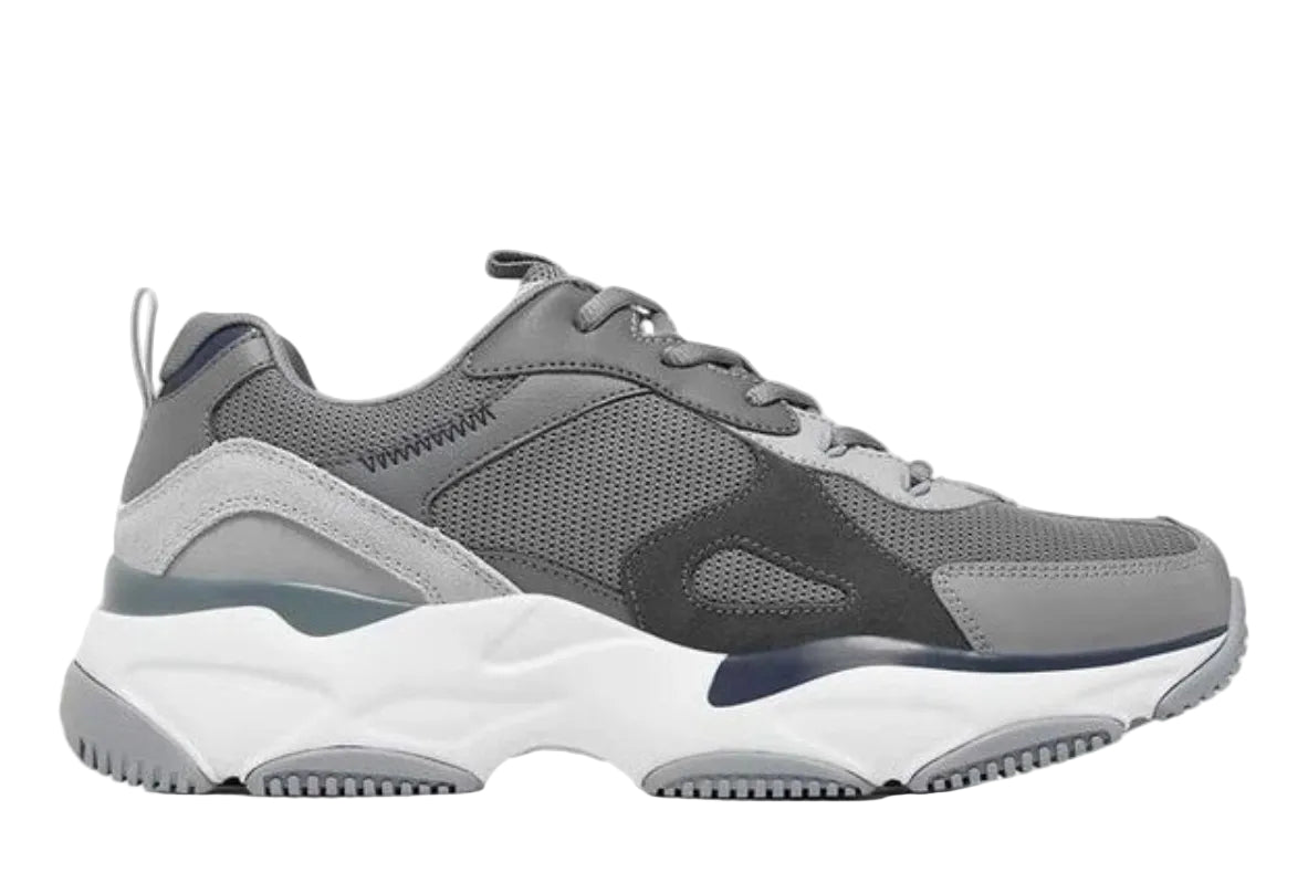 SKECHERS LanderS GRAY/NAVY BLUE Chunky Shoes 237486 - GYNV SKM92 - Runner